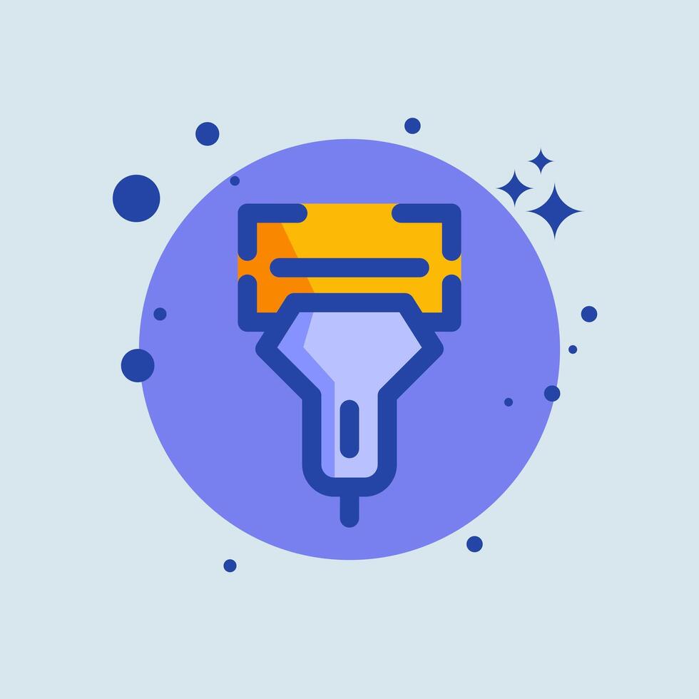 Barcode scanner flat illustration. Qr code signs illustration. vector