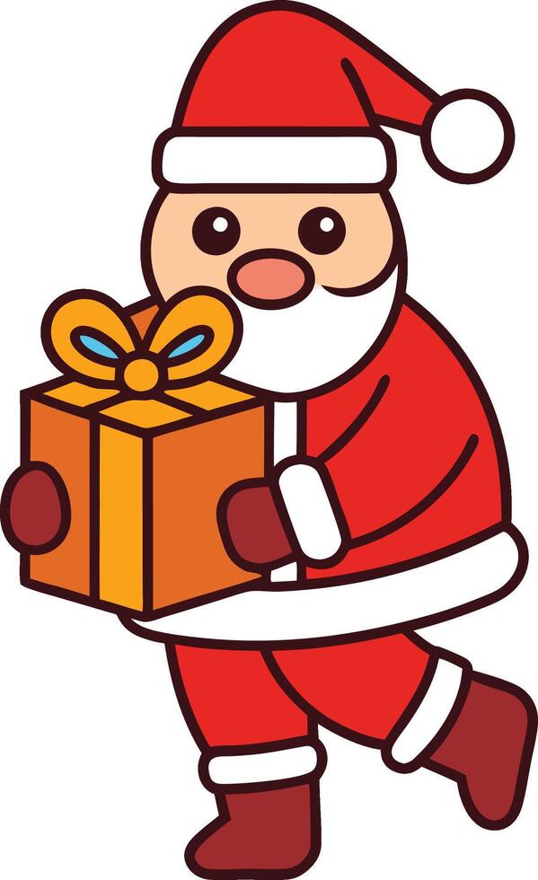 Festive Santa Claus illustration - perfect for holiday designs and Christmas decor vector