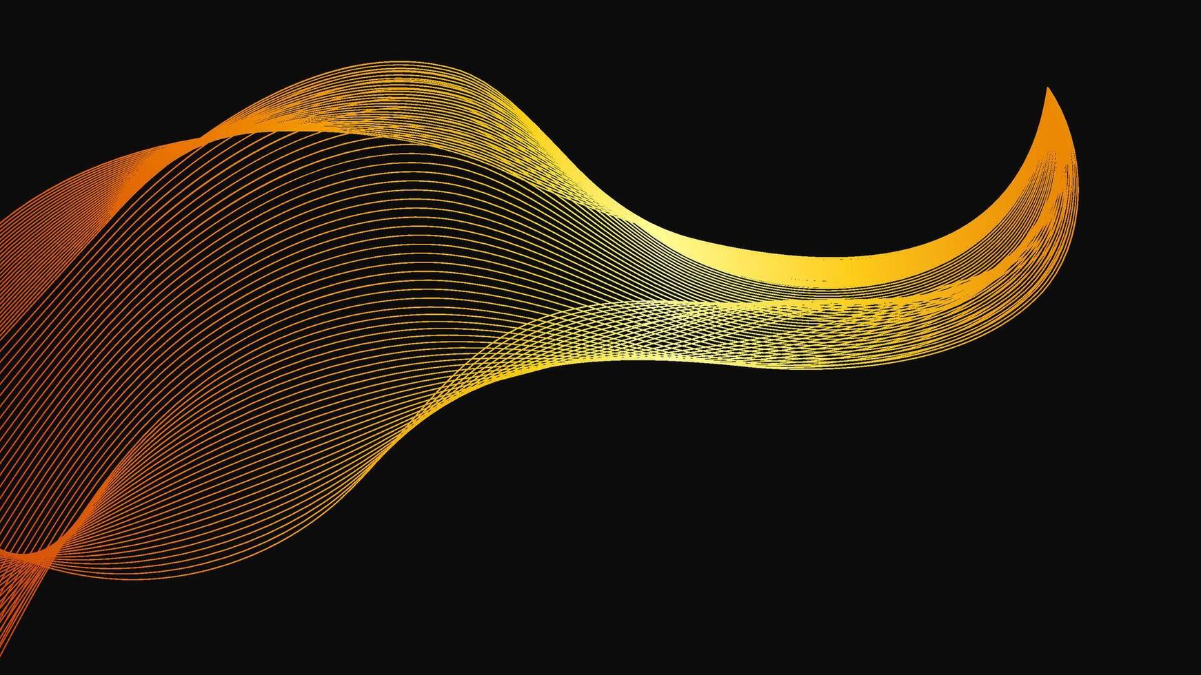Abstract backdrop with luxury golden waves vector