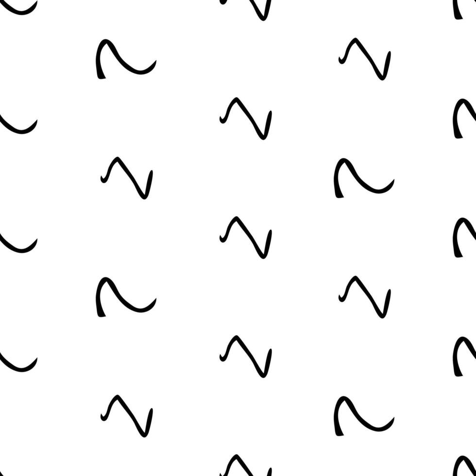 Seamless pattern with sketch squiggle vector