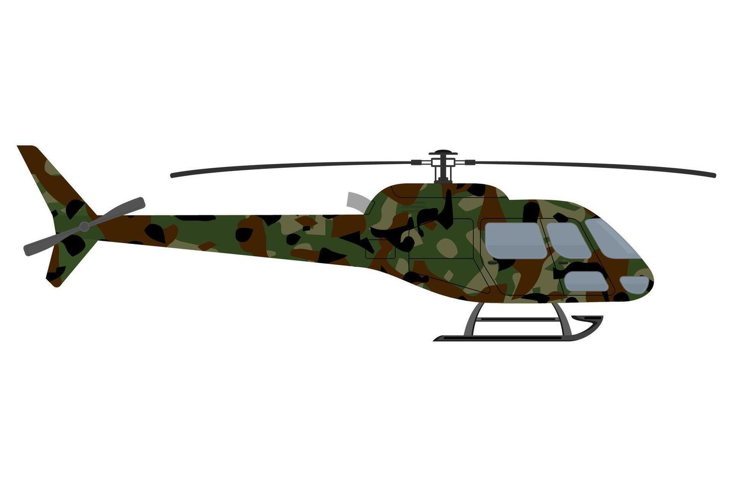 helicopter flat style illustration isolated on white background vector