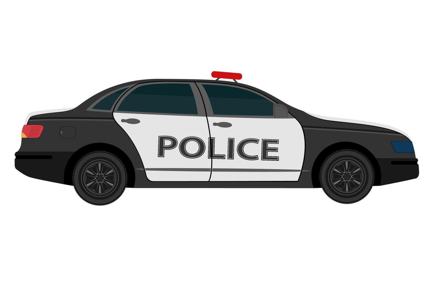 police car vehicle flat style illustration isolated on white background vector