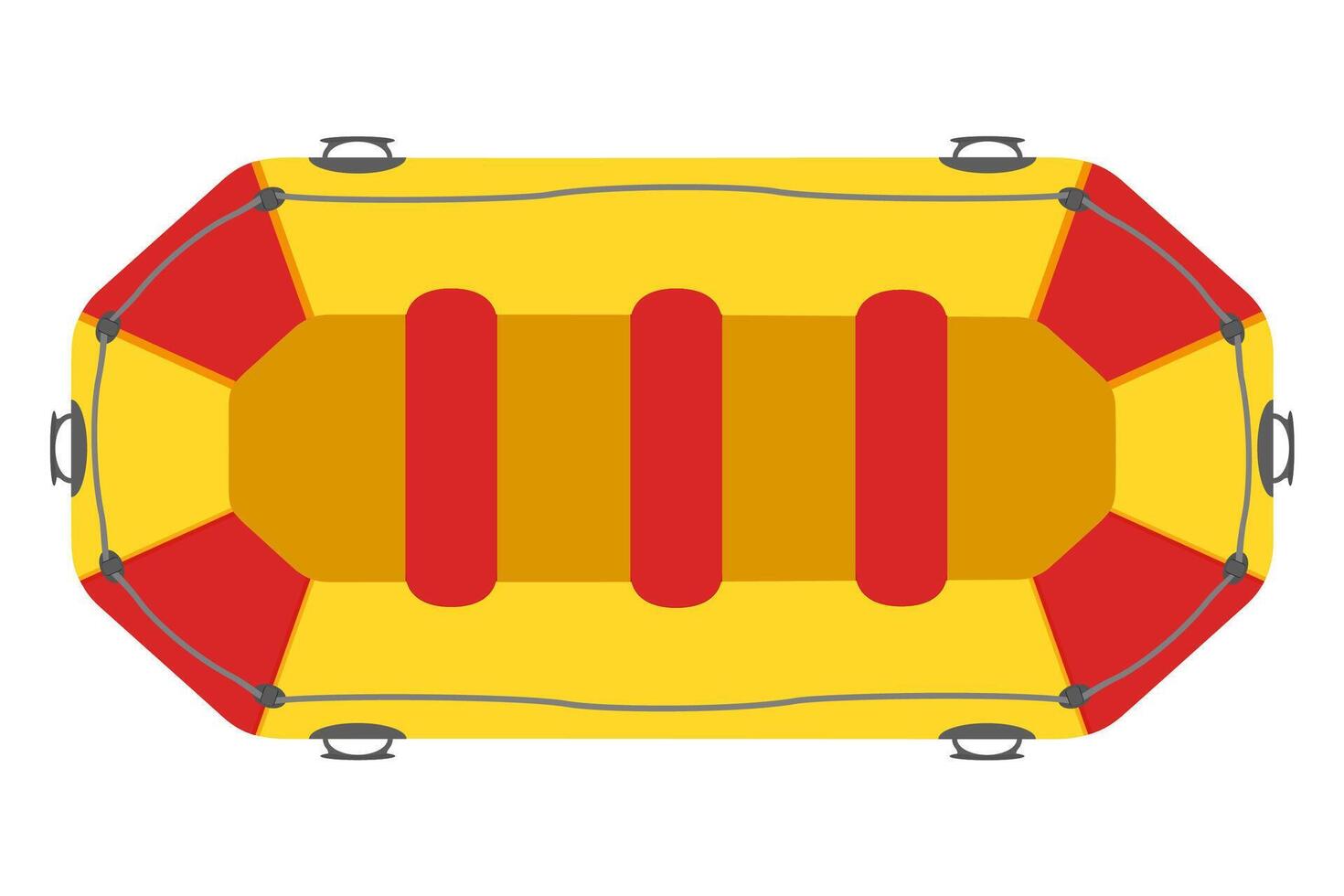 inflatable rafting boat flat style illustration isolated on white background vector