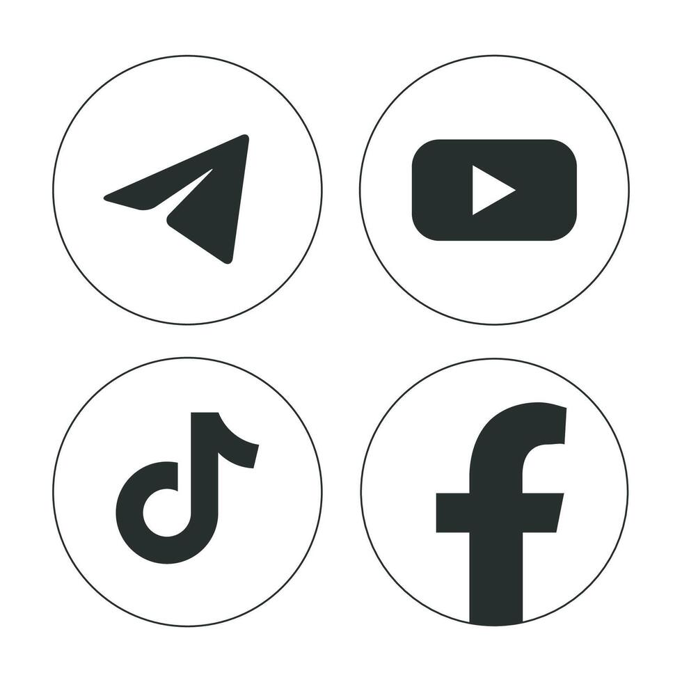icon social media linear for design asset vector