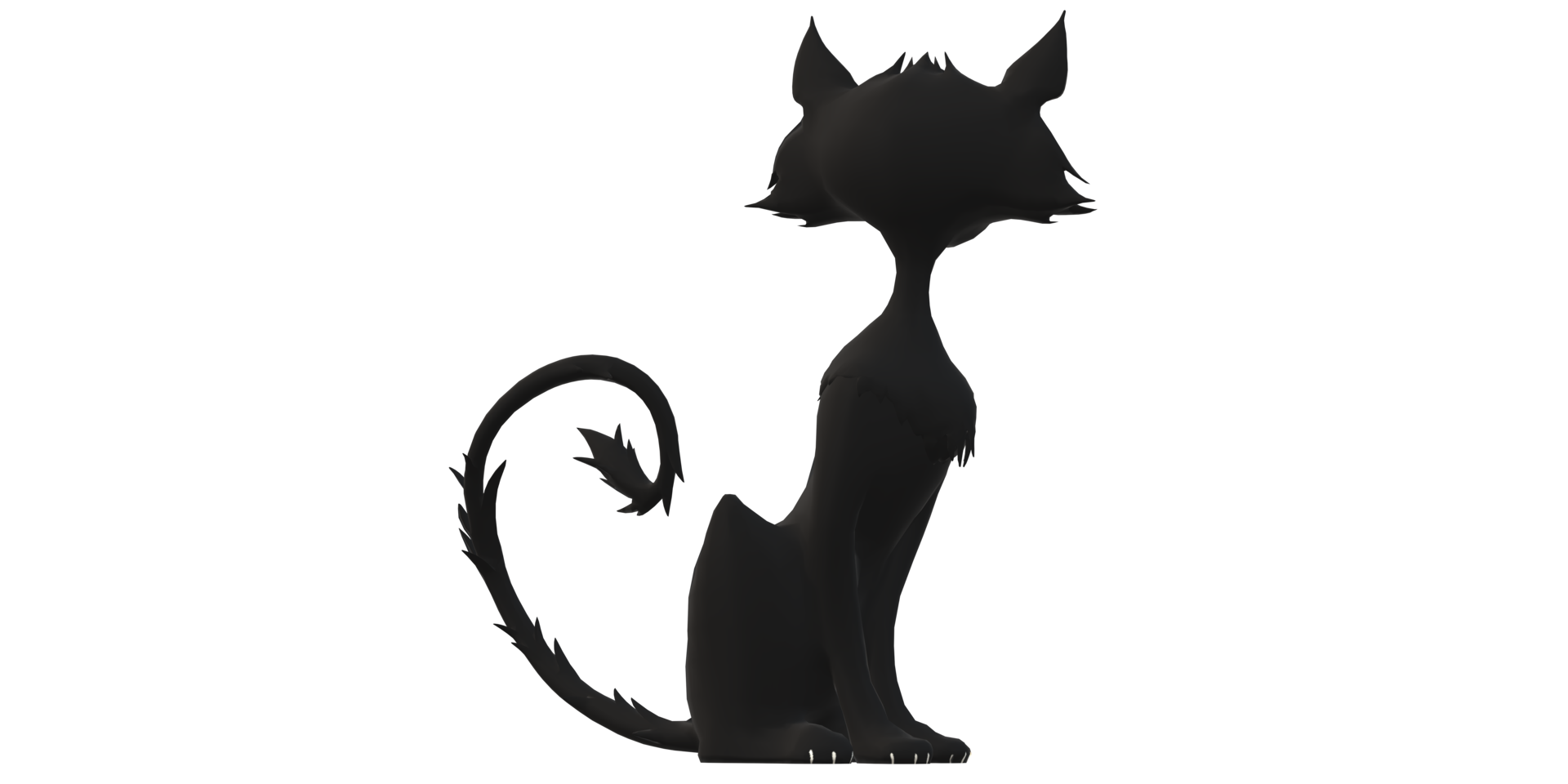 Scary Black cat on a Transparent Background png
