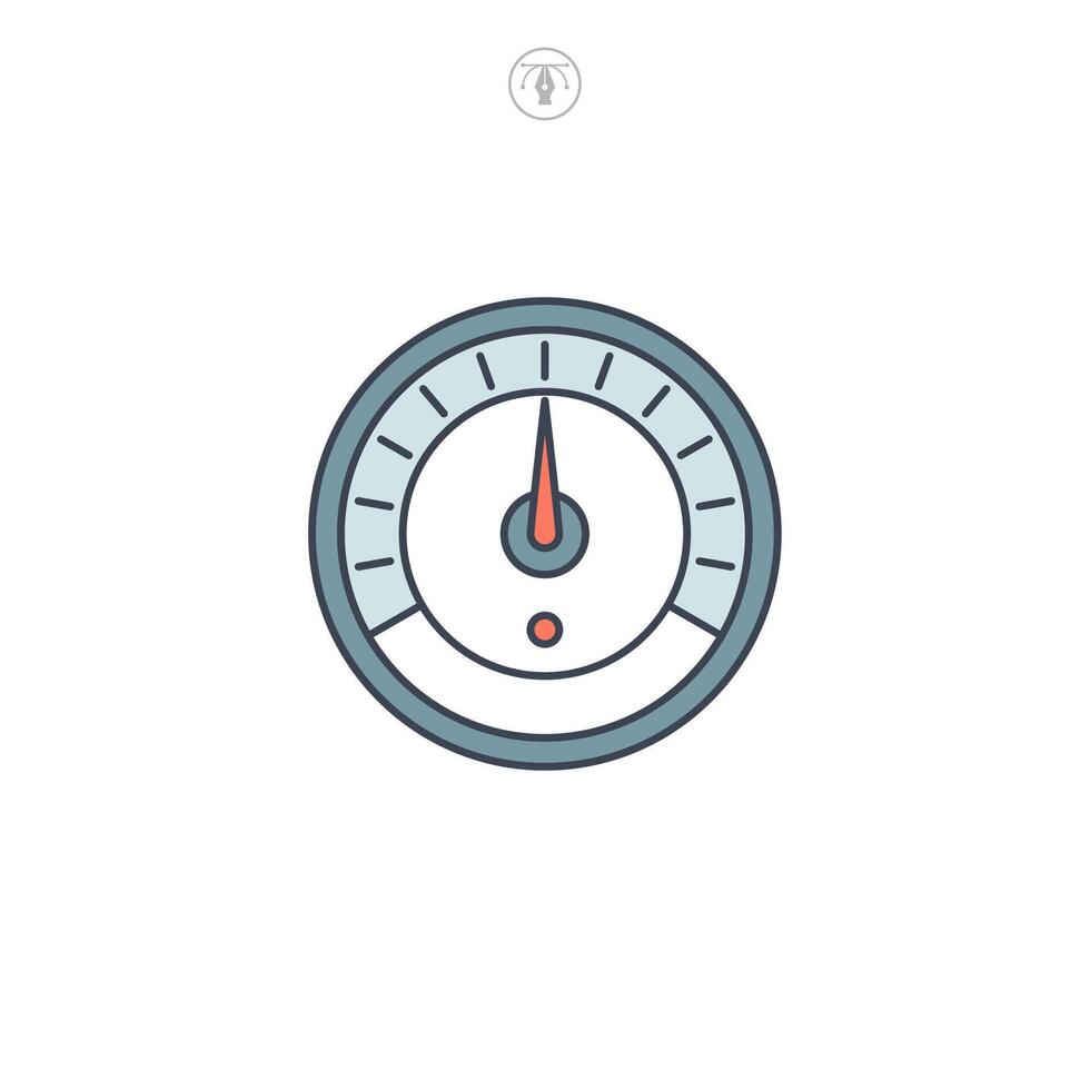 Speedometer icon symbol illustration isolated on white background vector