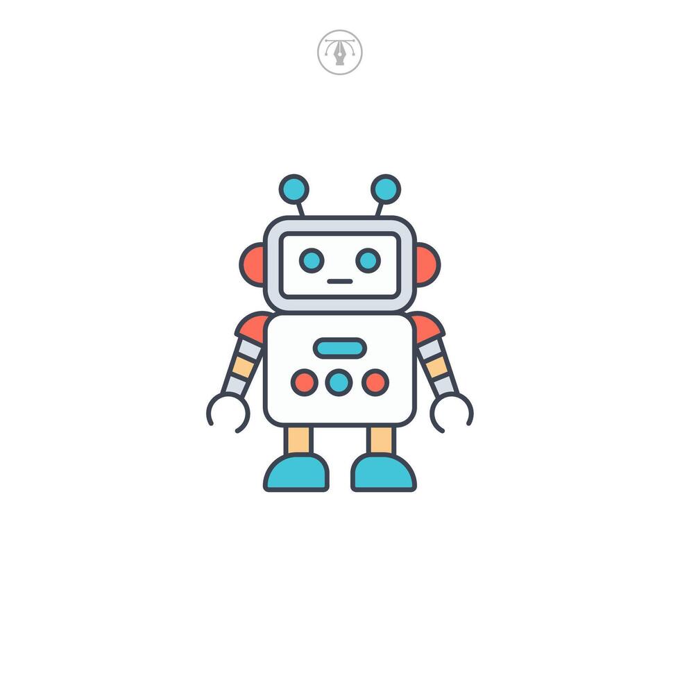Robot icon symbol illustration isolated on white background vector