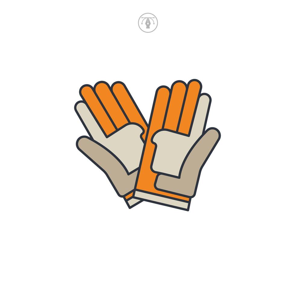 Work Gloves icon symbol illustration isolated on white background vector