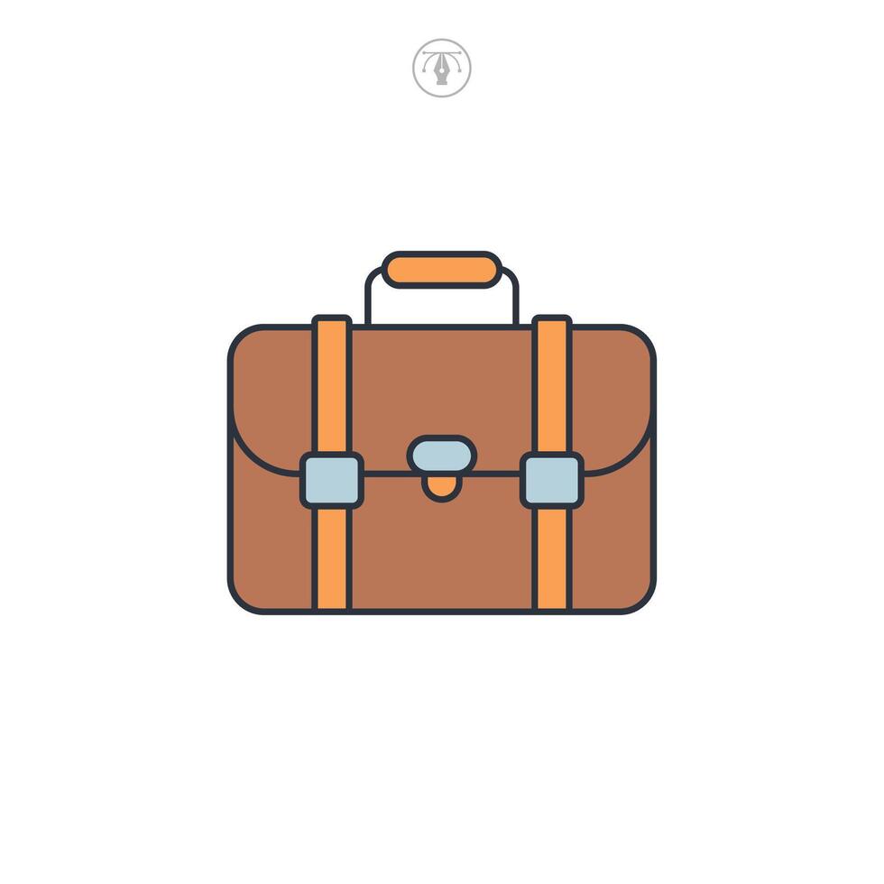 Briefcase icon symbol illustration isolated on white background vector