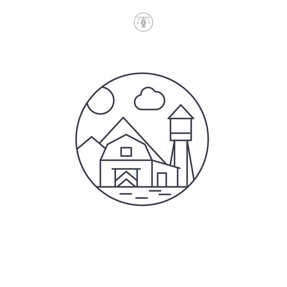 Prairie icon symbol illustration isolated on white background vector