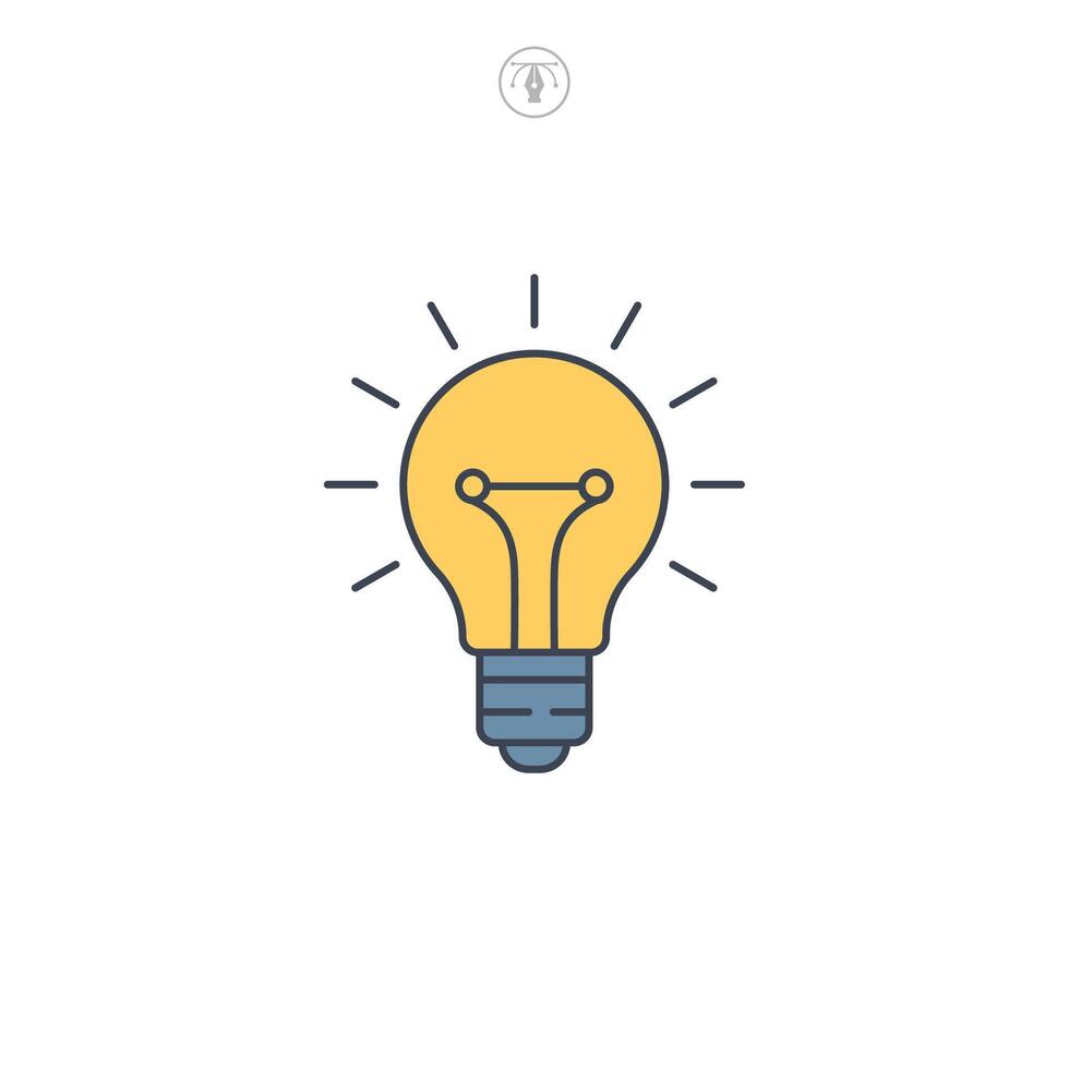 Light Bulb icon symbol illustration isolated on white background vector