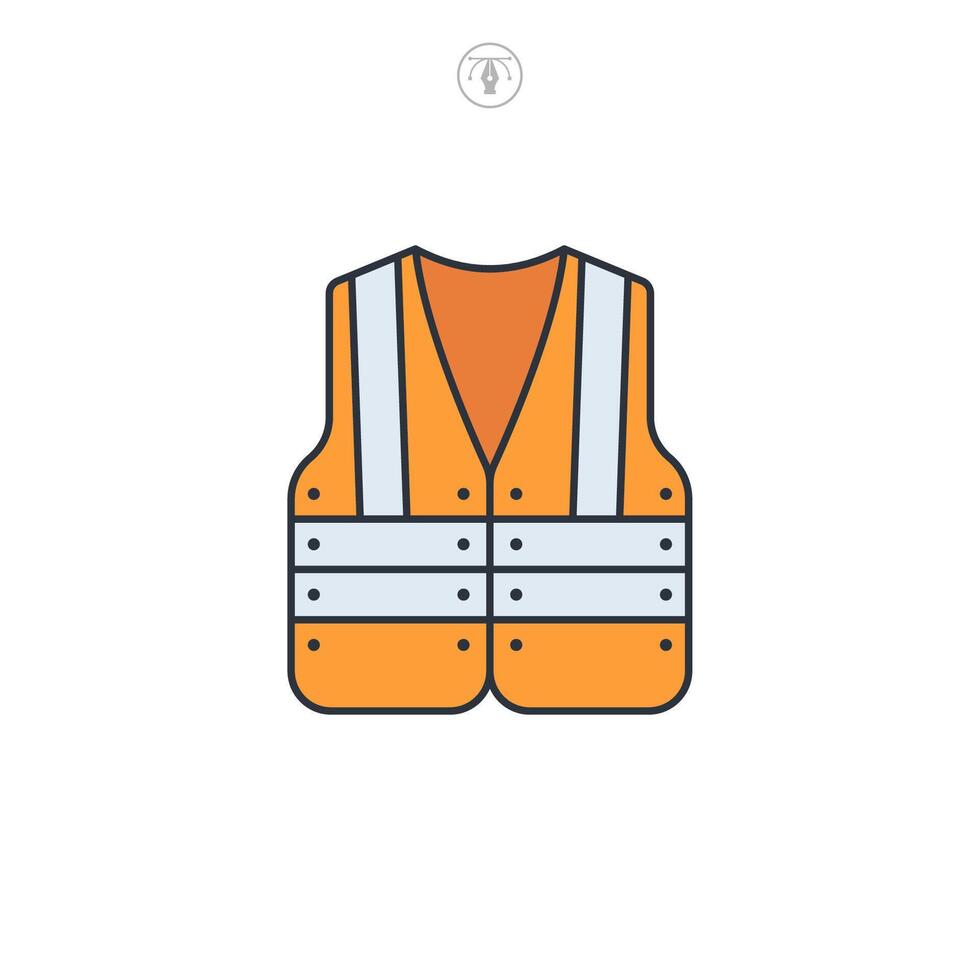 Safety Vest icon symbol illustration isolated on white background vector