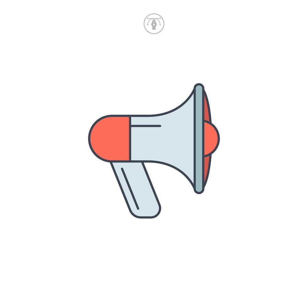 Megaphone icon symbol illustration isolated on white background vector