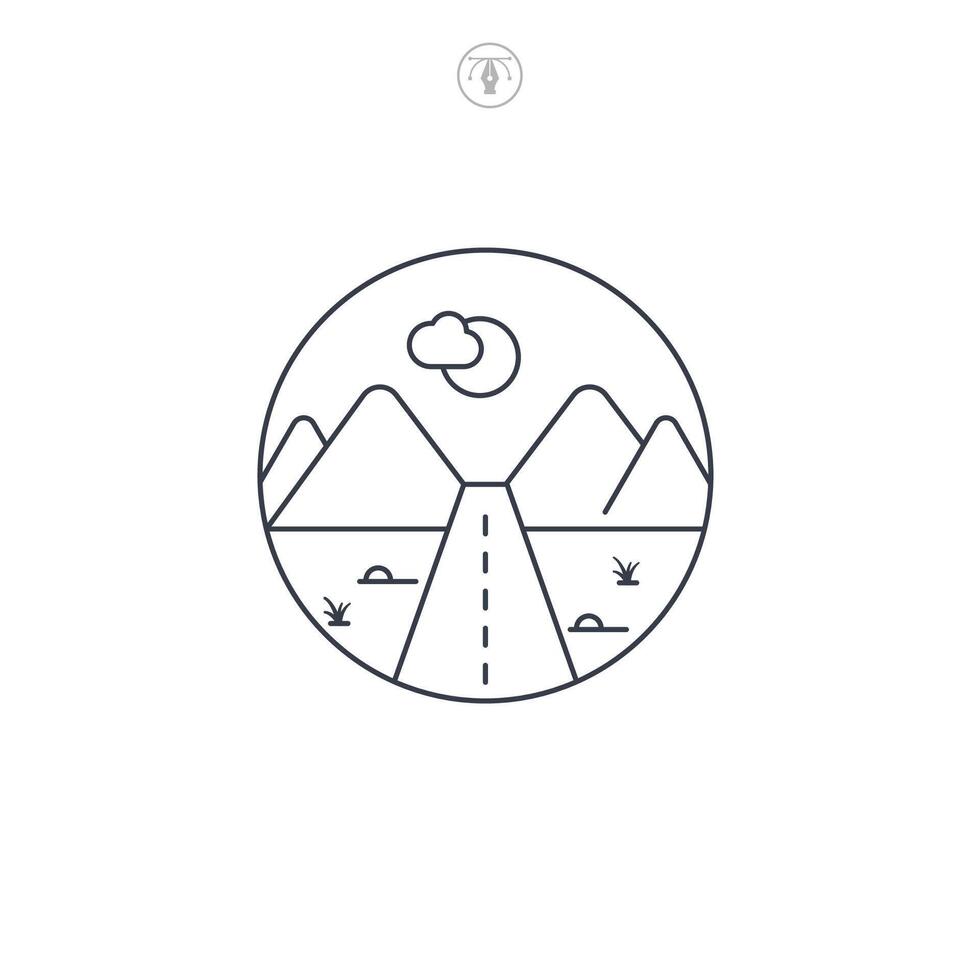 Pathway icon symbol illustration isolated on white background vector