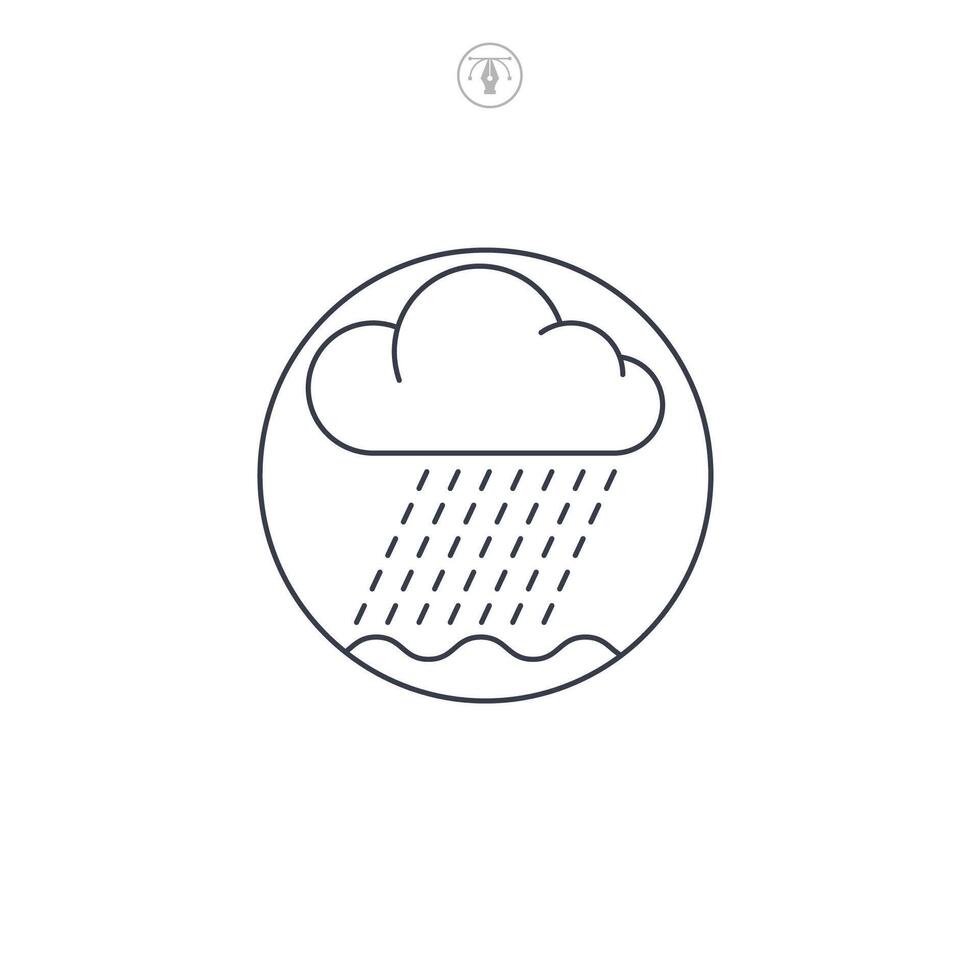Rain icon symbol illustration isolated on white background vector