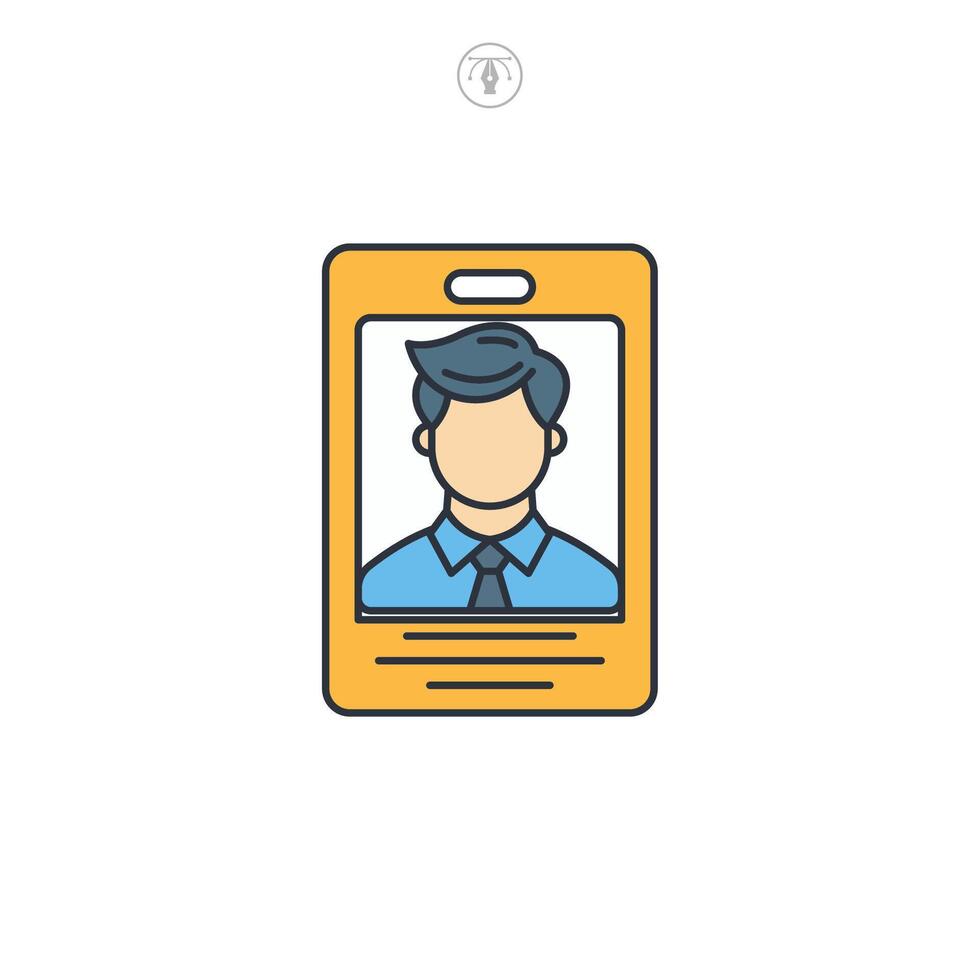 ID Badge icon symbol illustration isolated on white background vector