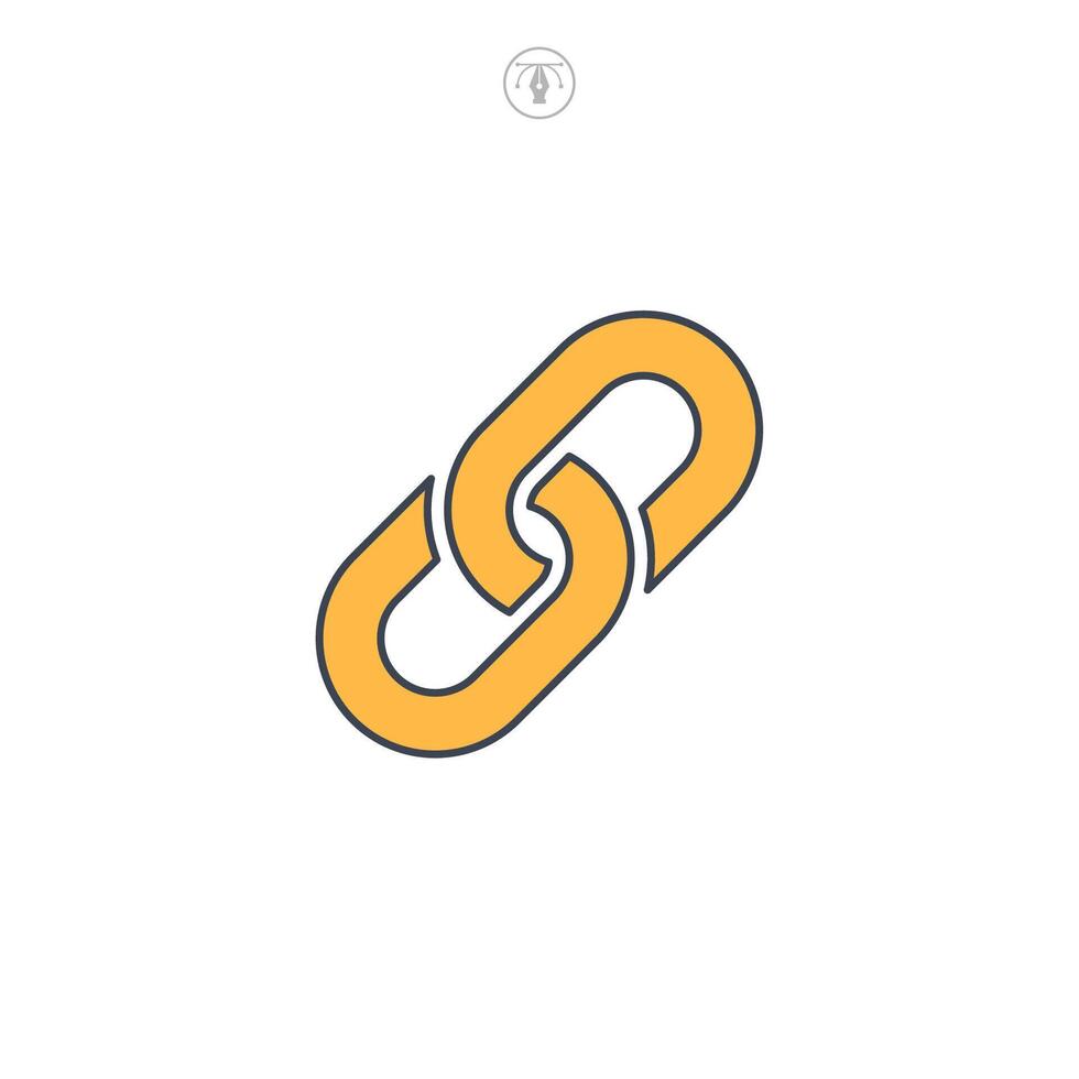 Link Chain icon symbol illustration isolated on white background vector
