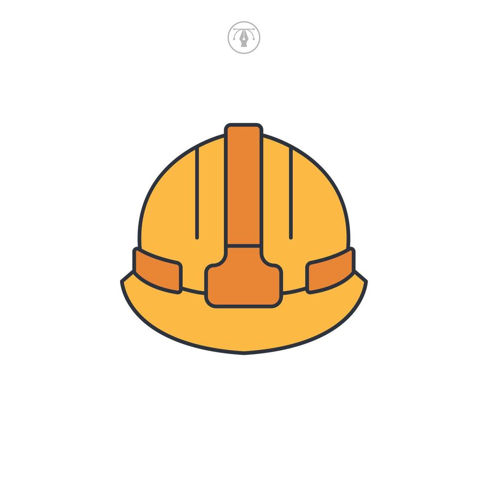 Hard Hat icon symbol illustration isolated on white background vector