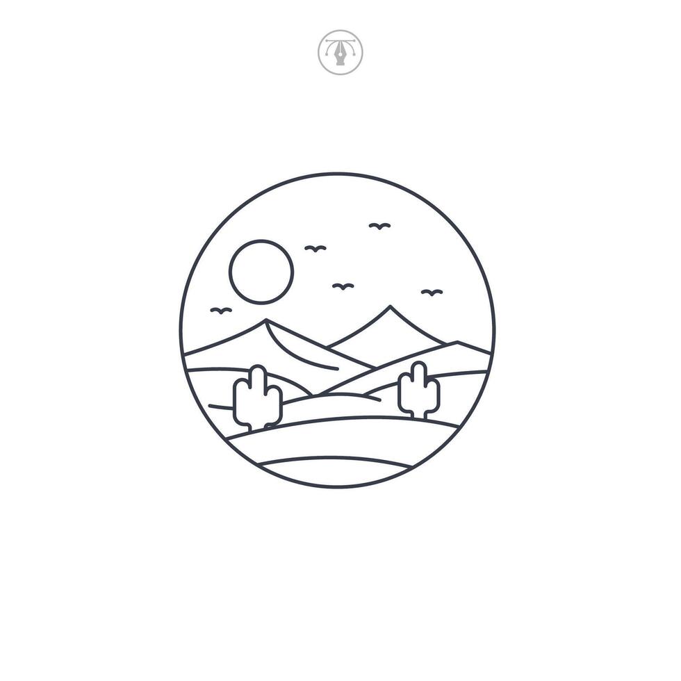 Desert icon symbol illustration isolated on white background vector