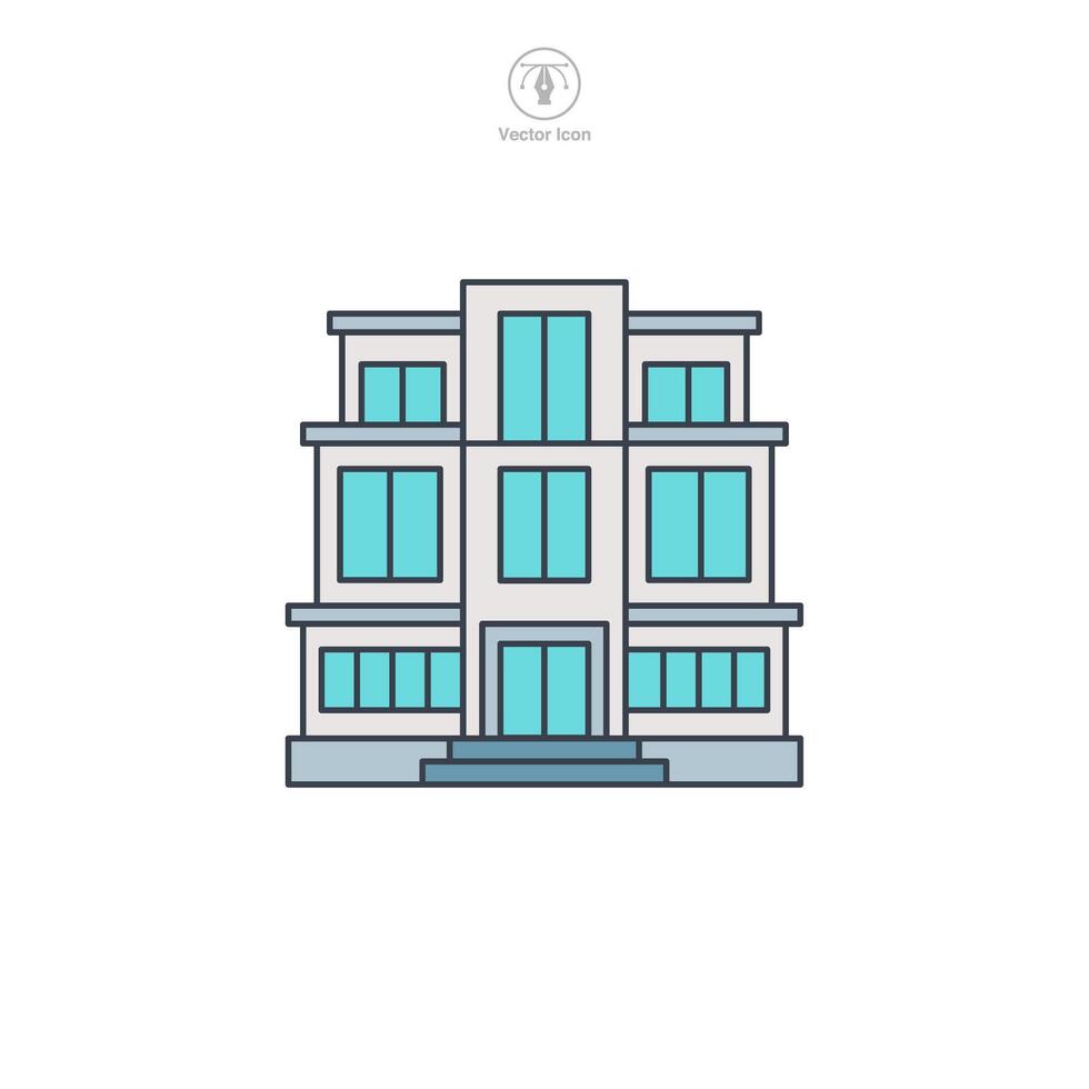 Office building icon symbol illustration isolated on white background vector