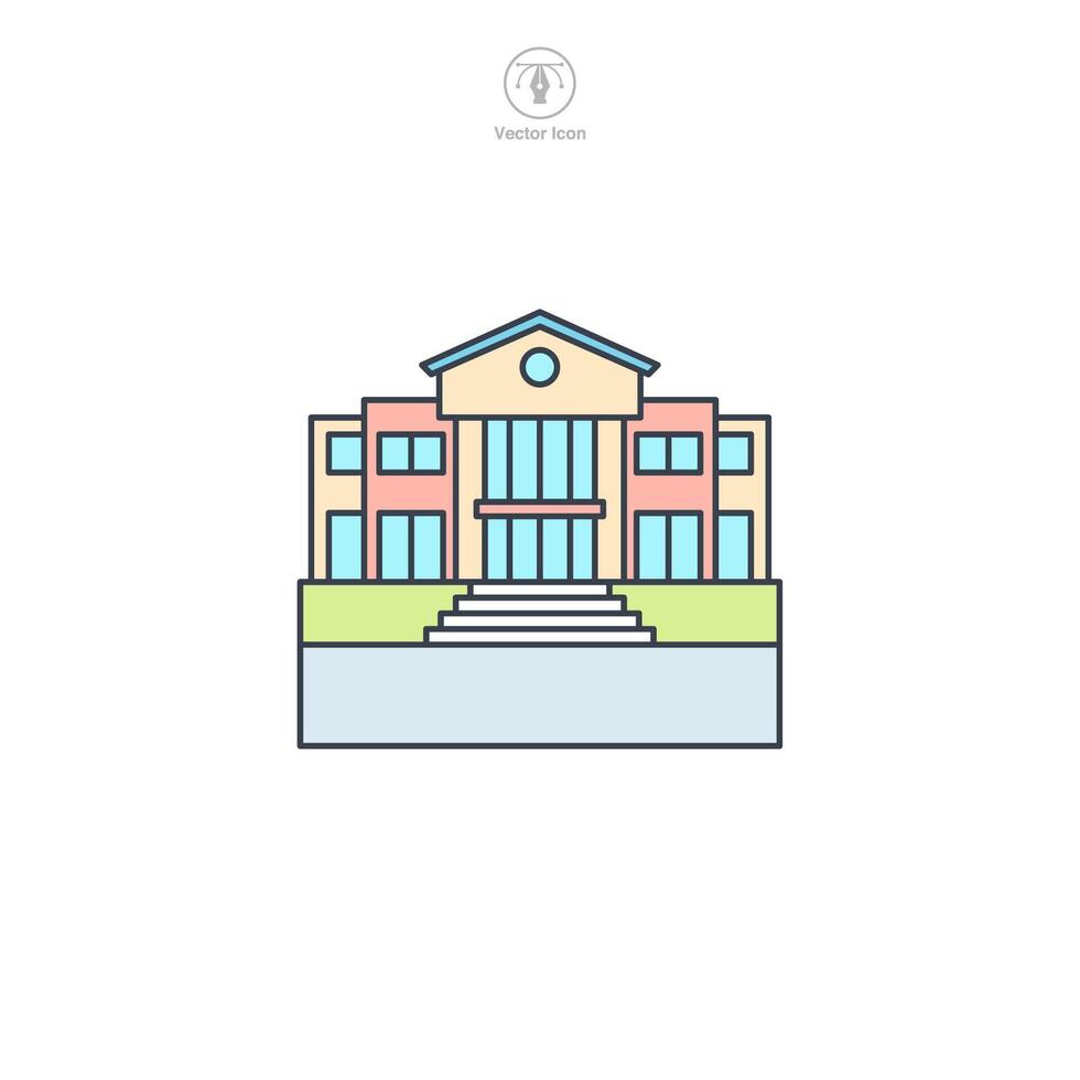 Mall building icon symbol illustration isolated on white background vector