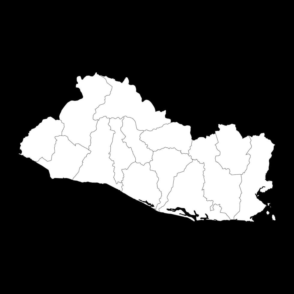 El Salvador map with administrative divisions. vector