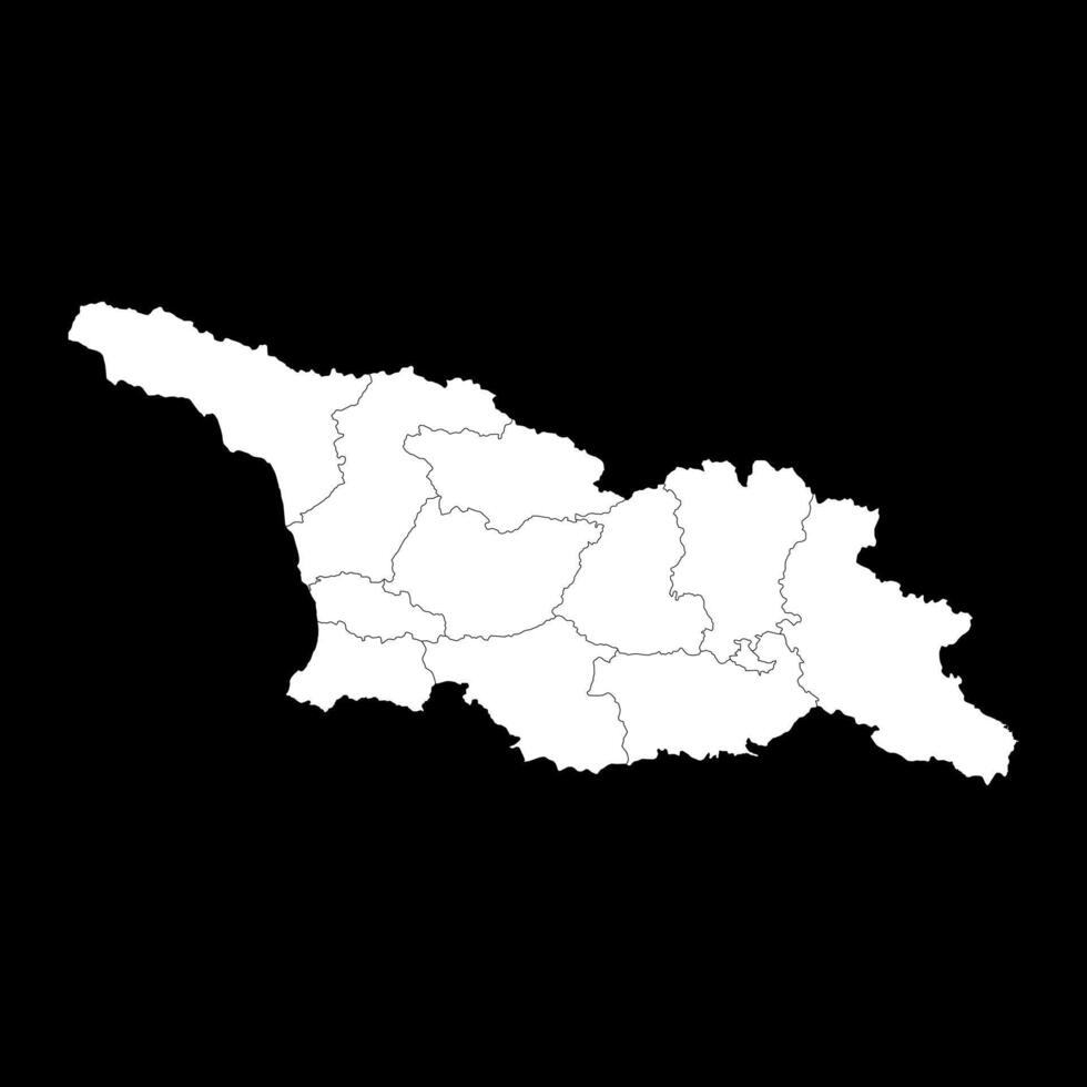 Map of Georgia with administrative divisions. illustration. vector