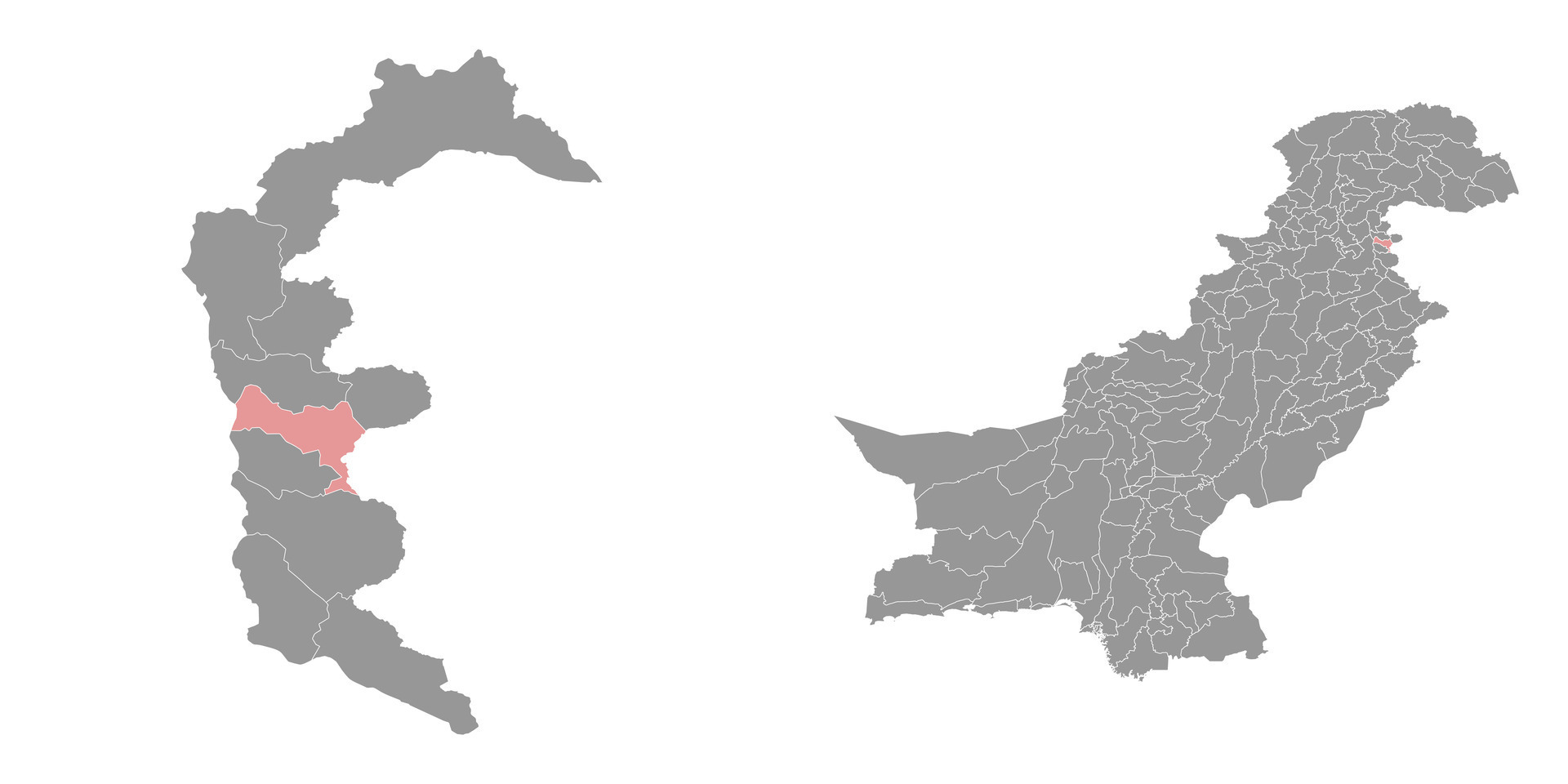 Poonch district map, administrative division of Pakistan. illustration ...