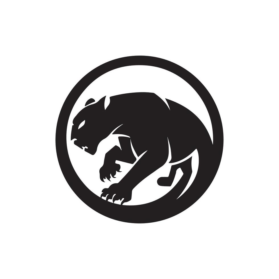 panther modern logo design style vector