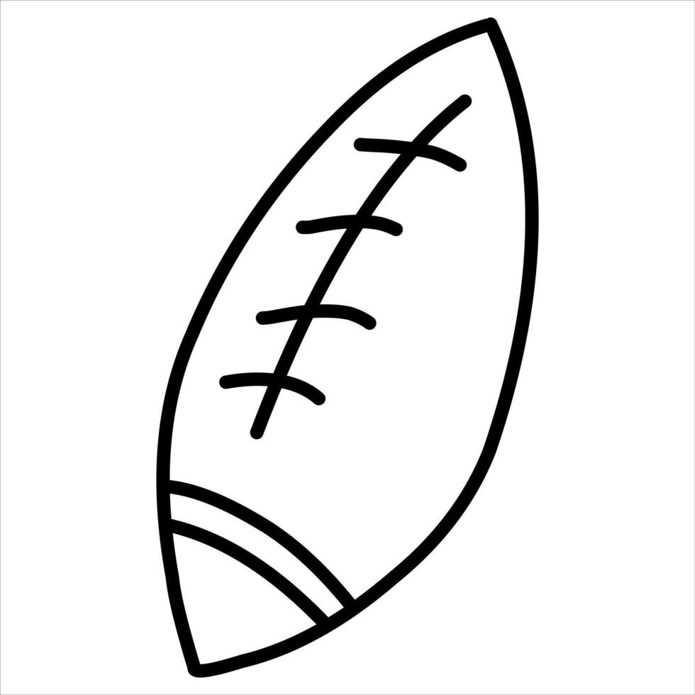 Rugby ball Hand Drawn Illustration vector