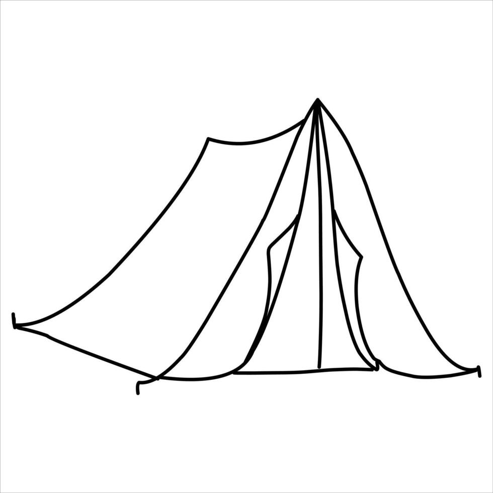 Tent hand drawn illustration vector