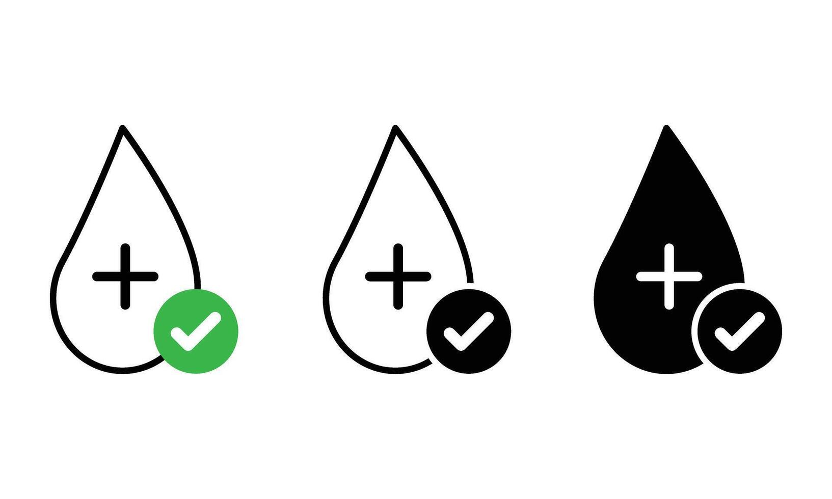 a drop of water with a checkmark icon vector