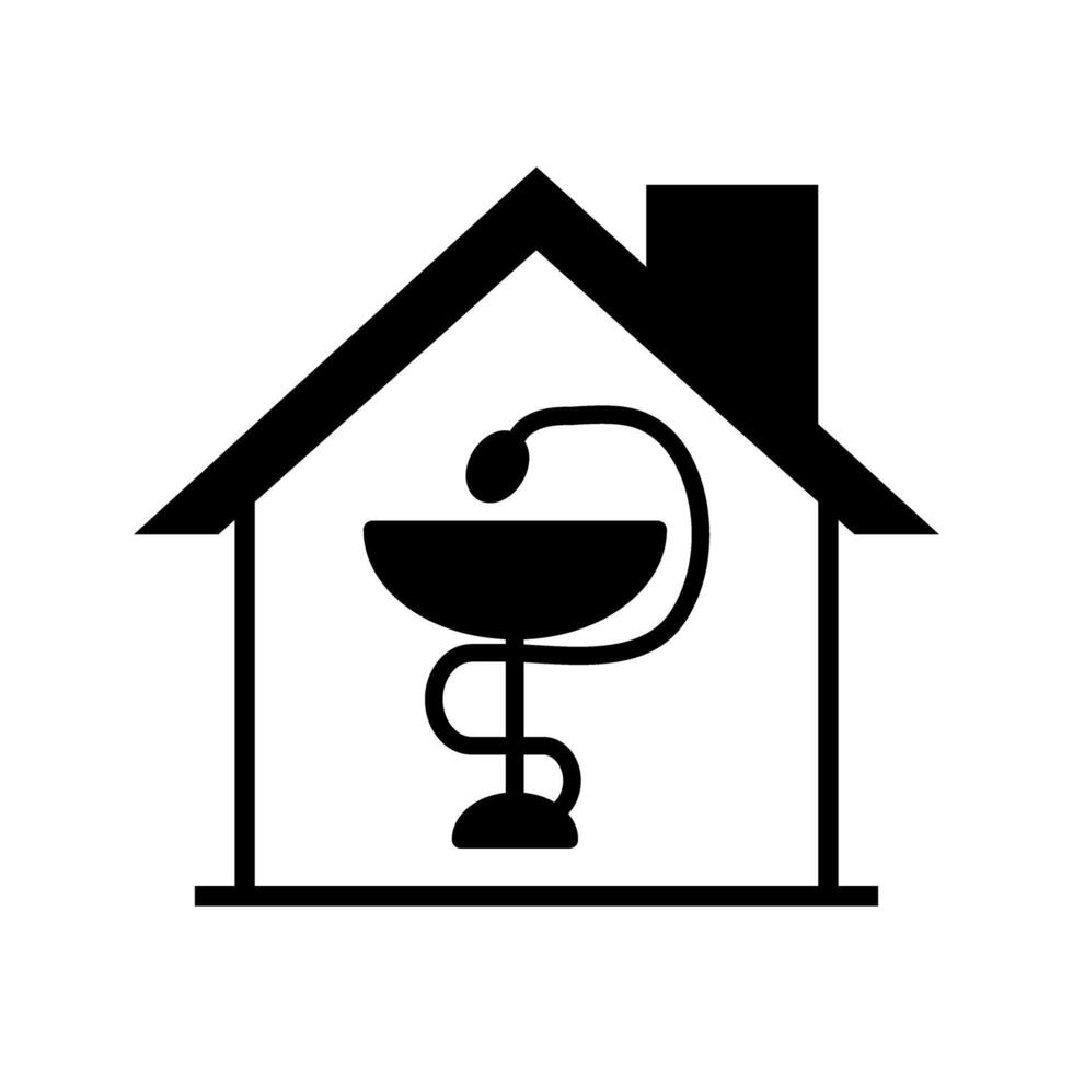 Pharmacy house icon vector