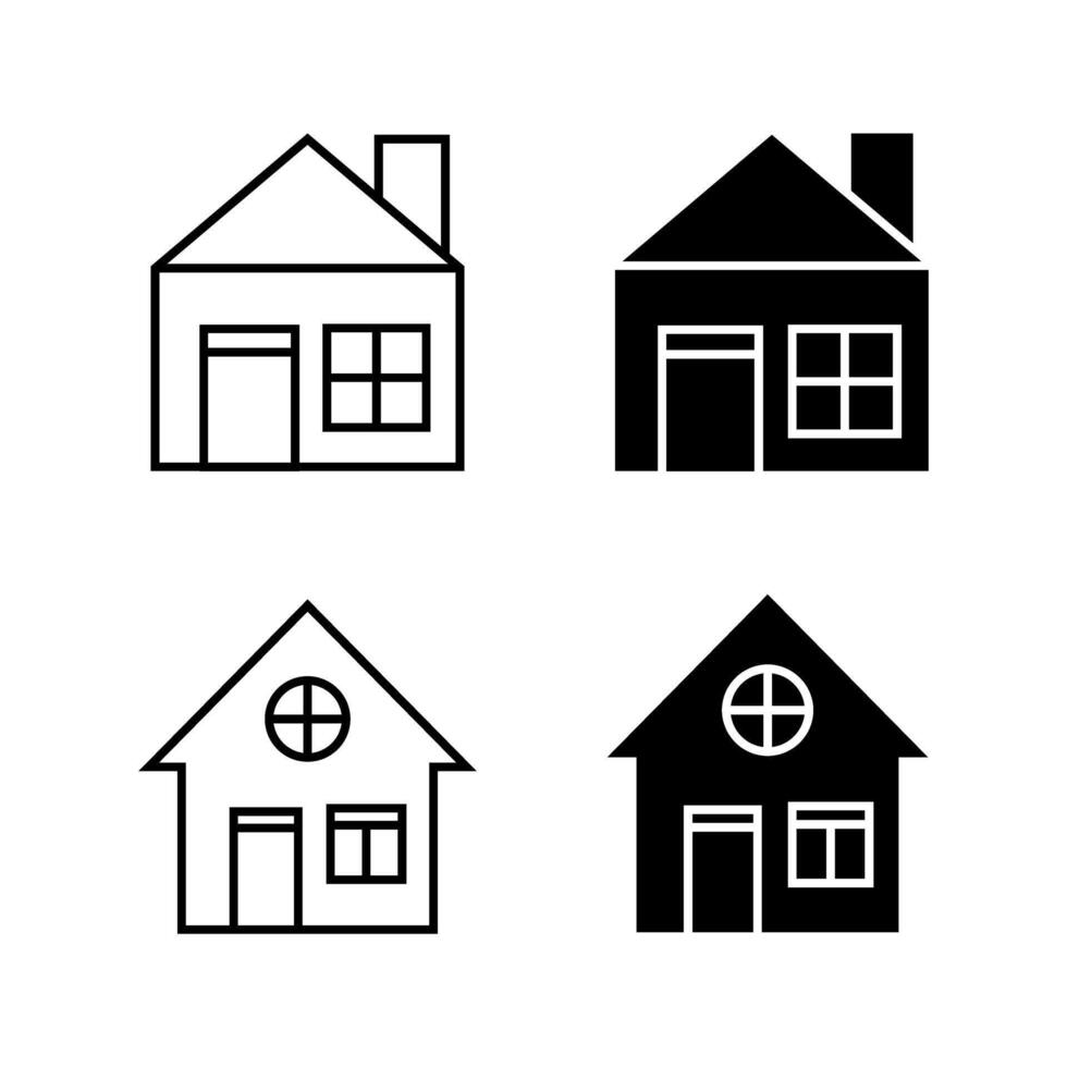 set of home icon vector