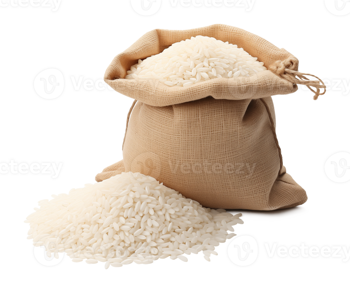Rice Grains Sack Isolated on Transparent Background png