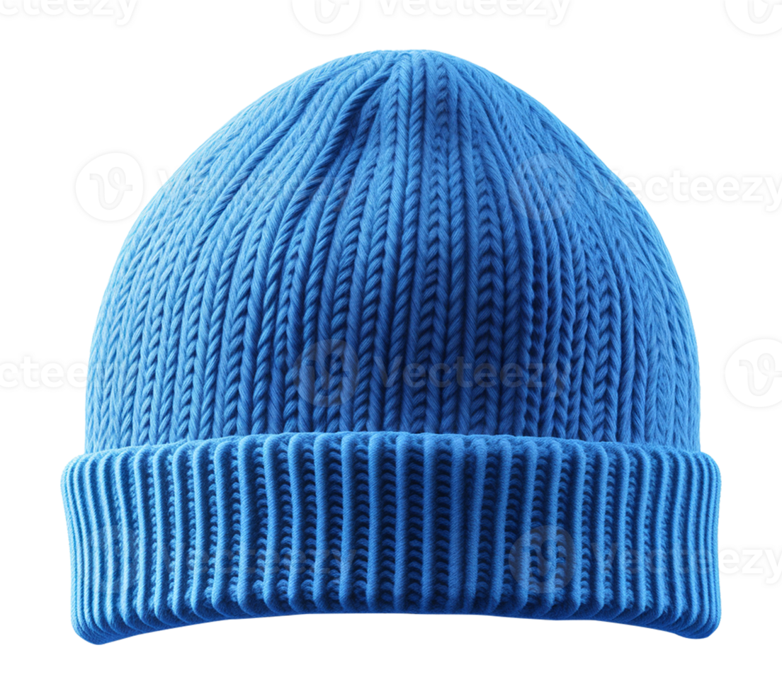 Blue Beenie Isolated on Transparent Background png