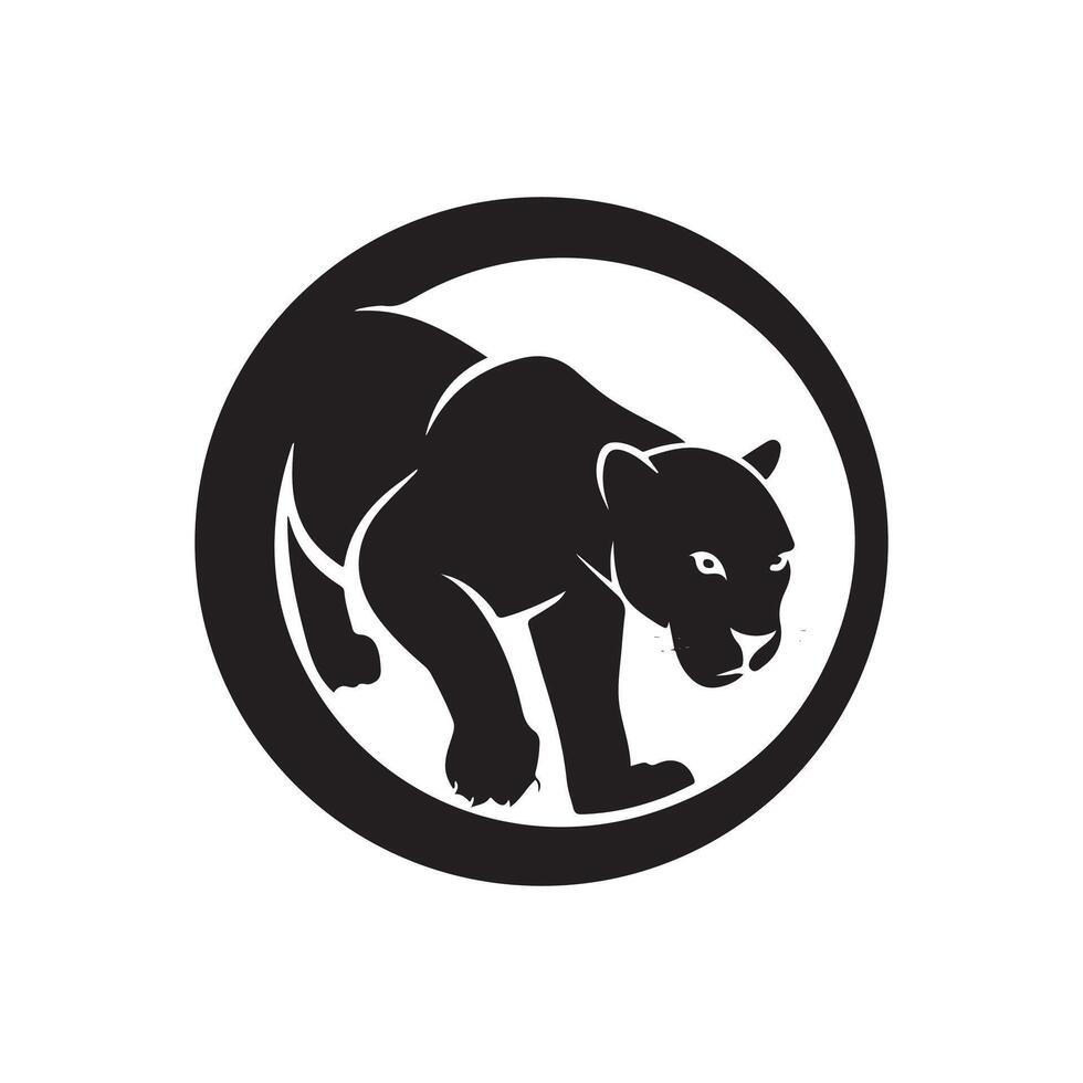 panther modern logo design style vector