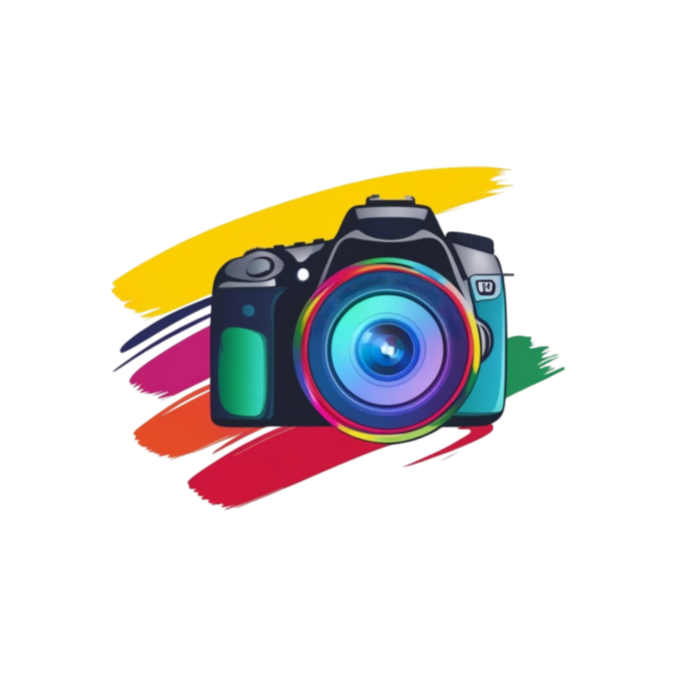 Brush stroke camera DSLR png