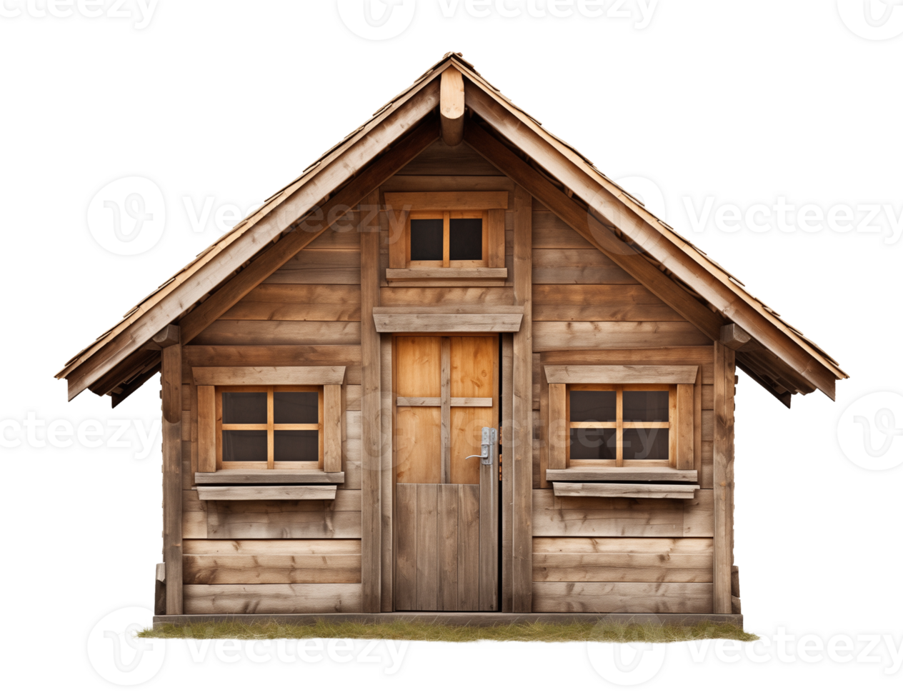 Wood Shack Front View Isolated on Transparent Background png