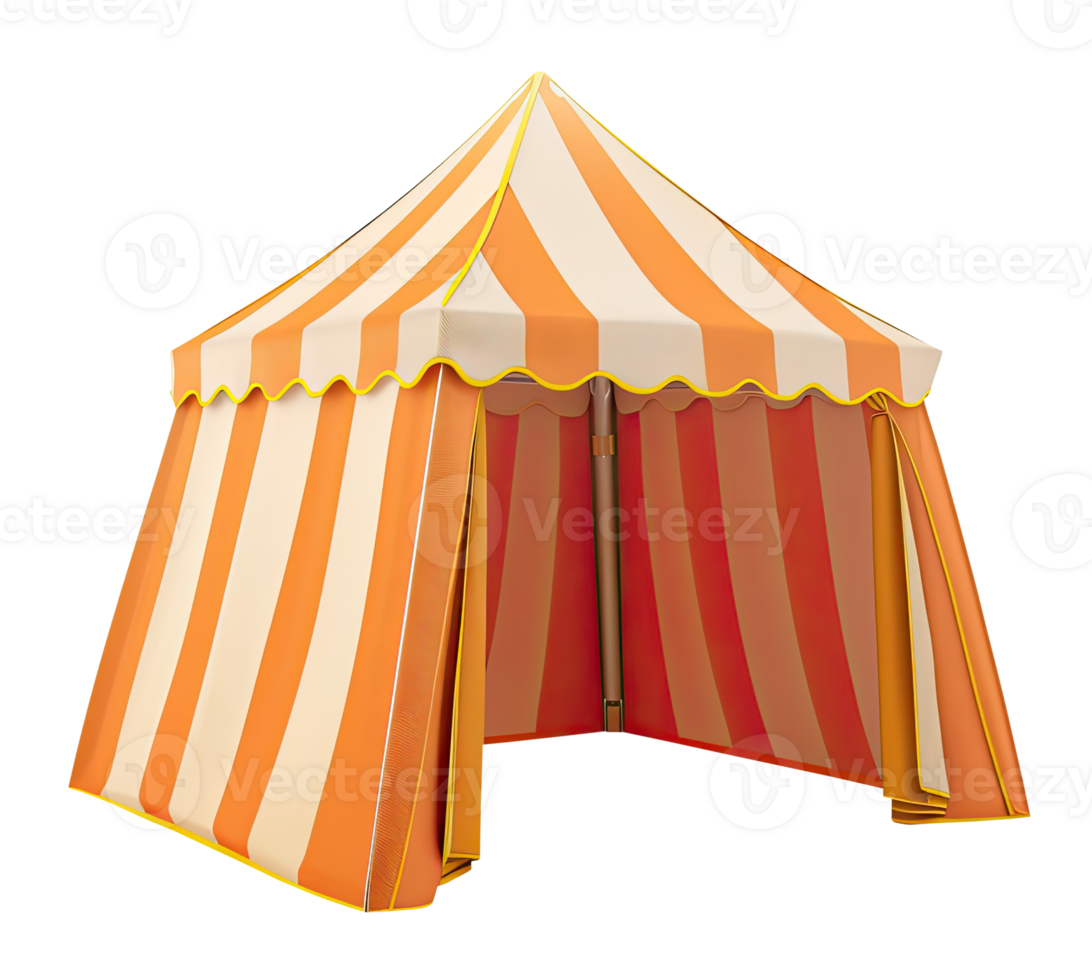 Striped Orange Beach Tent png