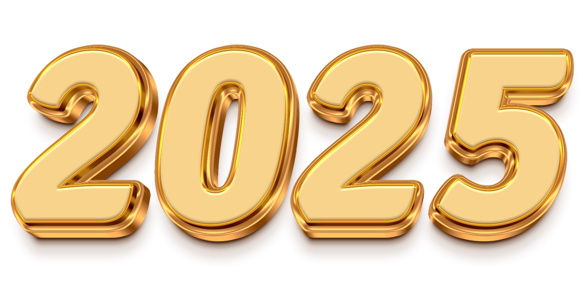 Number 2025 3D for happy new year of Promotion or Discount png