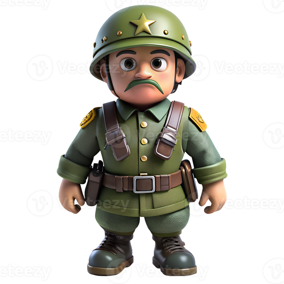 3D model of Soldiers in uniform. The person model is used to present Military career png