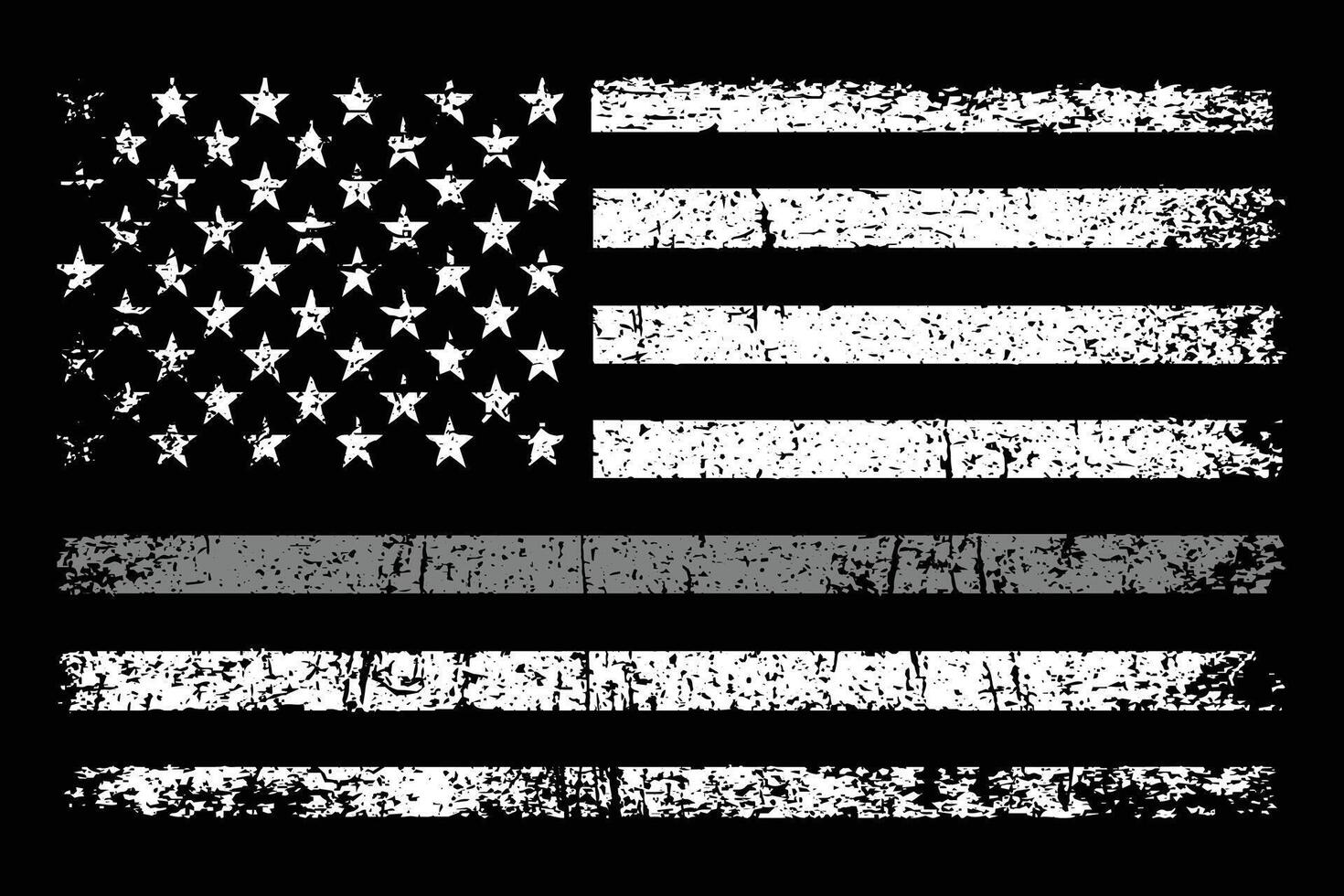 Thin Silver Line Flag. Thin Grey Line Flag. vector