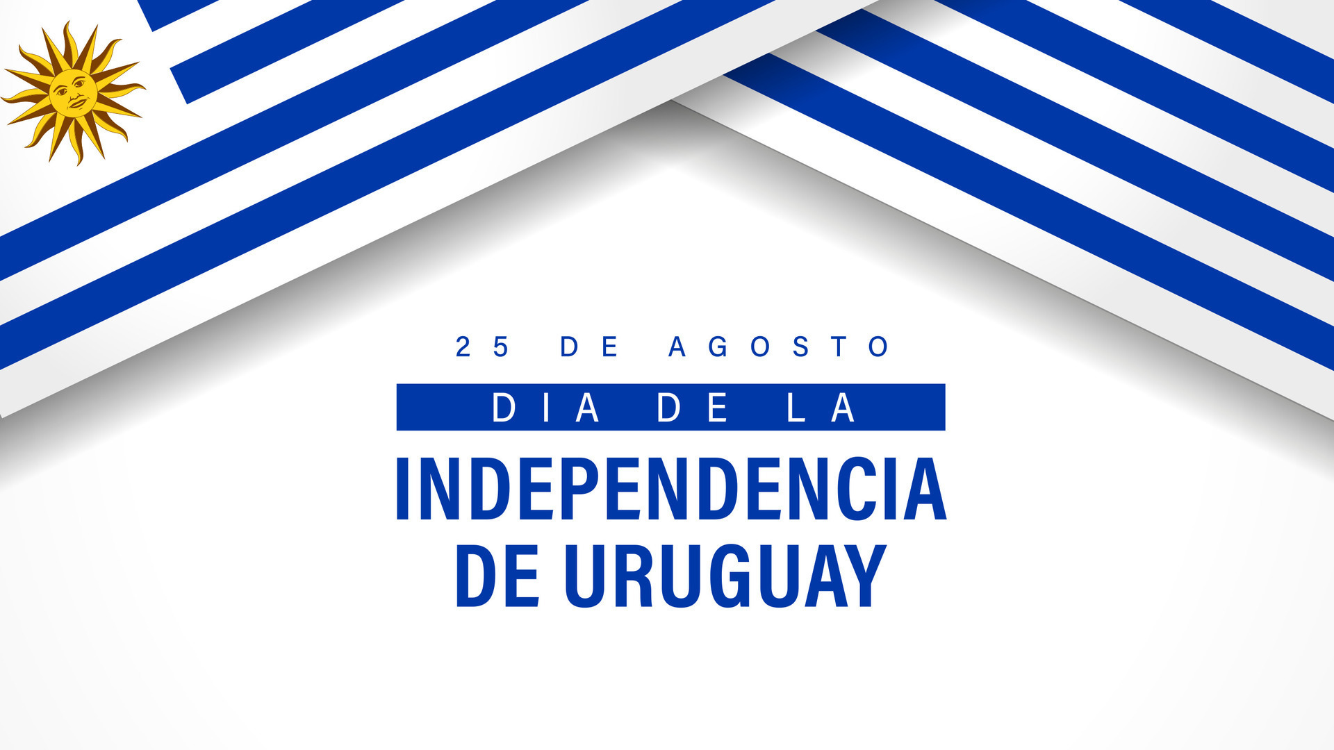August 25, Uruguay Independence Day greeting card design 49388863