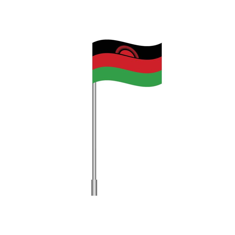 Malawi Flag Isolated on white background vector