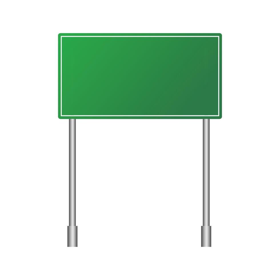Green road signs. Direction board blank with place for text. Isolated information direction sign. illustration. vector