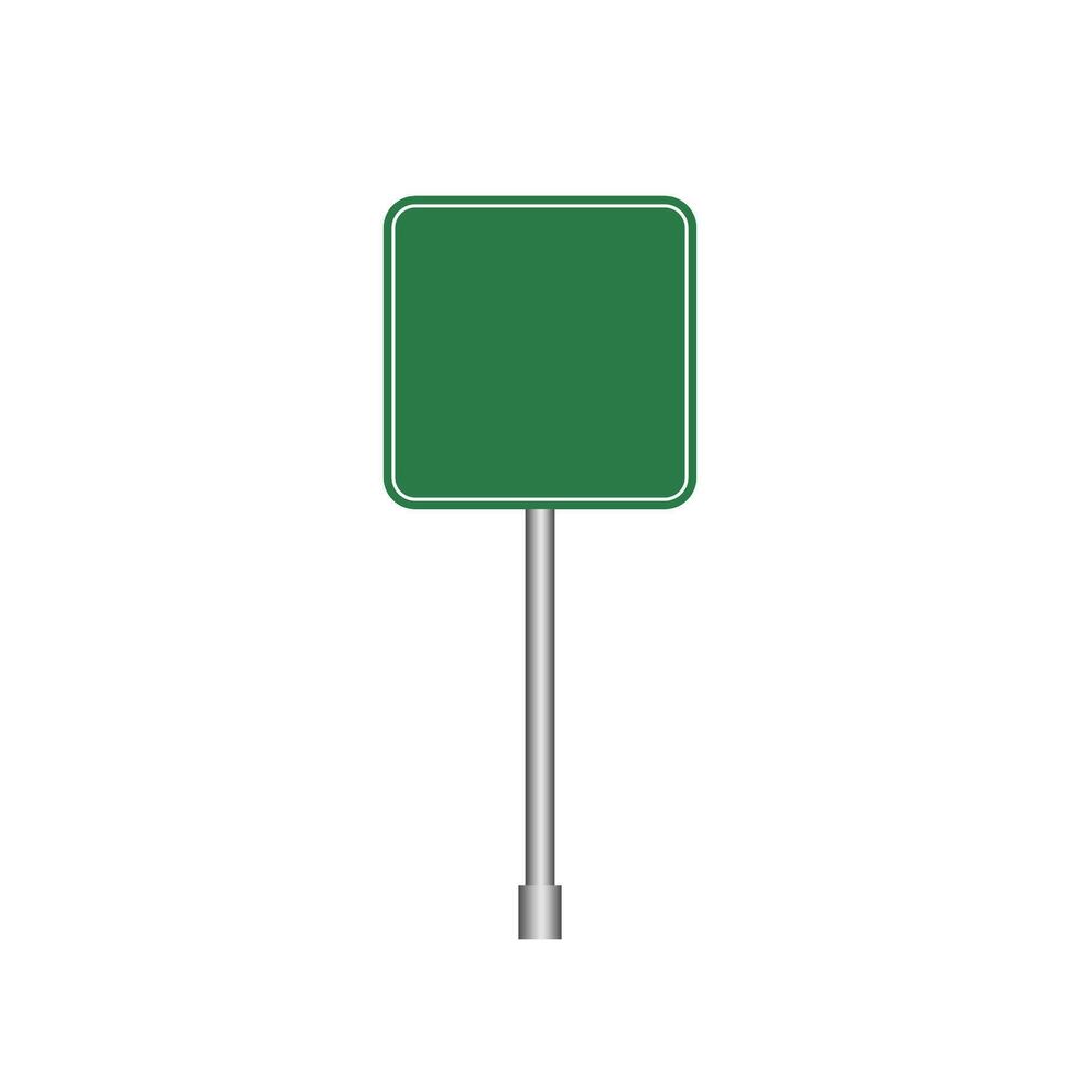 Road signs isolated on a white background. Green traffic signs. illustration vector
