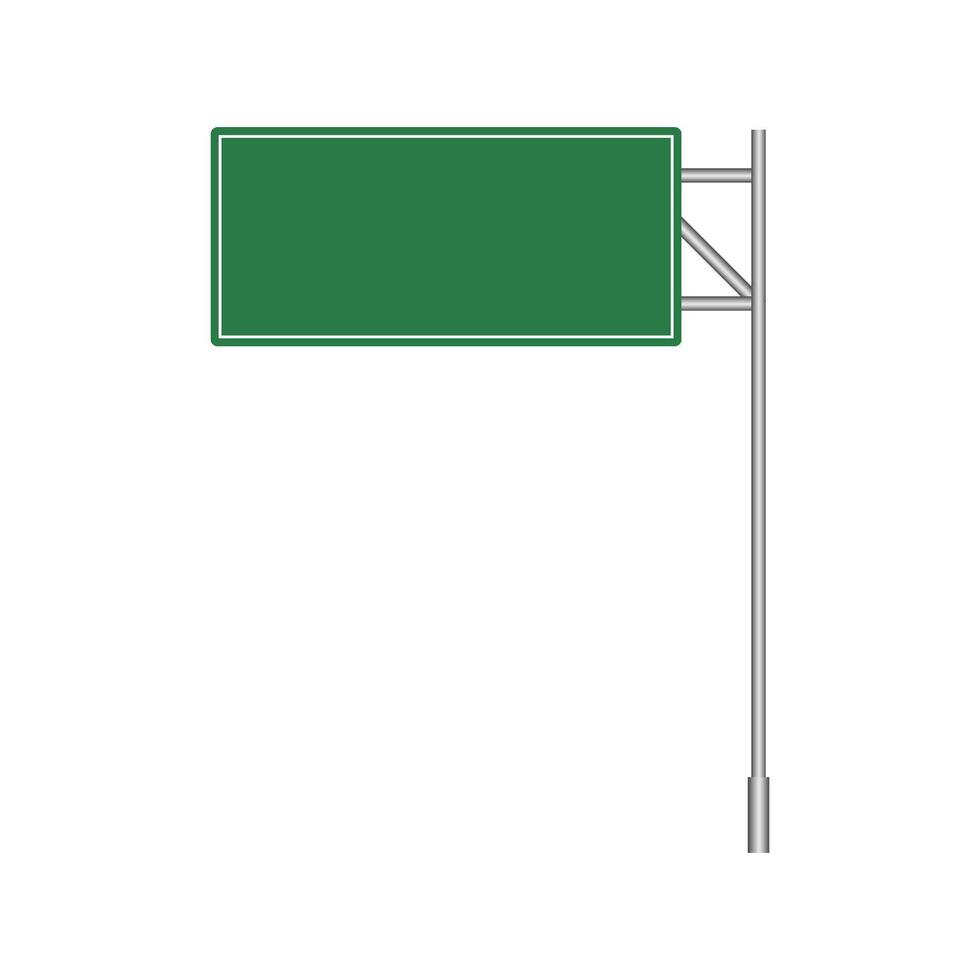Highway with Traffic Sign. Motorway with road sign. Street traffic Sign. Illustration Isolated Background. vector