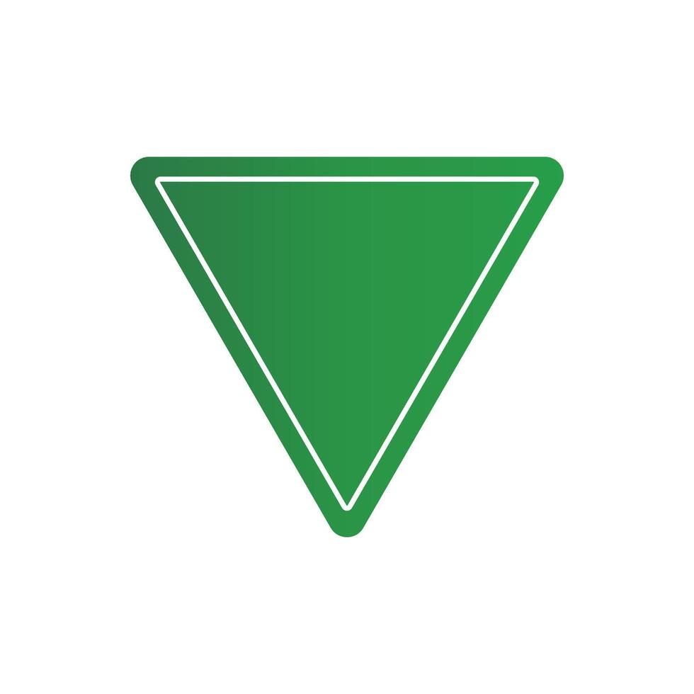 Blank green board sign with stand isolated on background. vector
