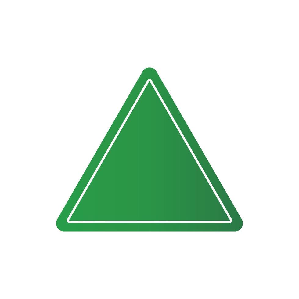 Blank green board sign with stand isolated on background. vector